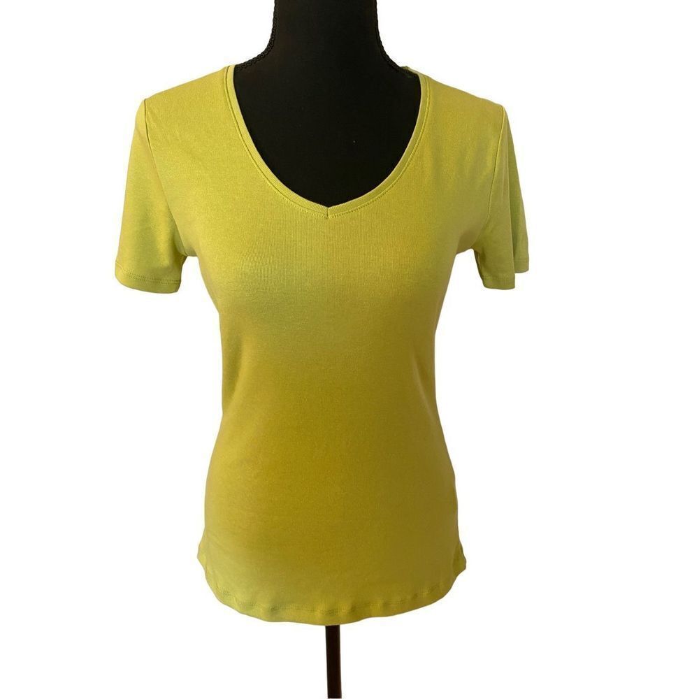 Nasty Gal Lime Green V Neck T Shirt Size 10